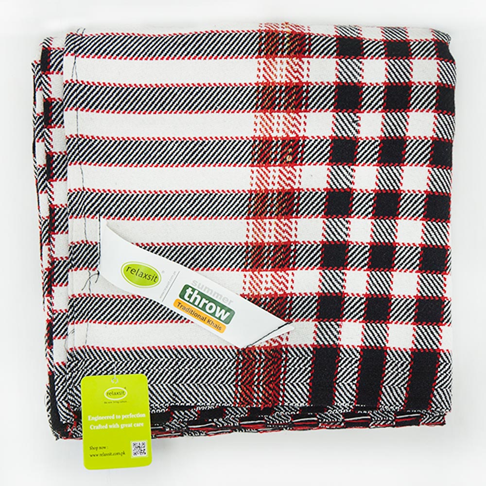 Relaxsit Cotton Blanket Summer Throw Kasuri khais bed throw 100% Natural Cotton